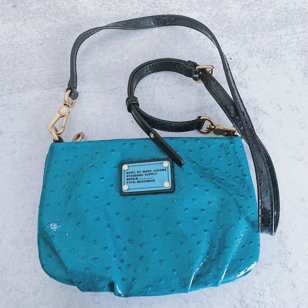Marc Jacobs Classic Q Percy Ostrich Crossbody